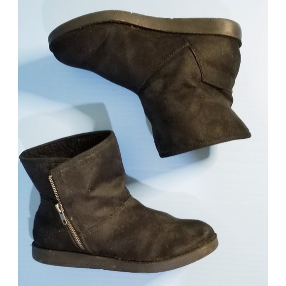 Womens SUEDE BOOTS WITH ZIPPER - Picture 6 of 9